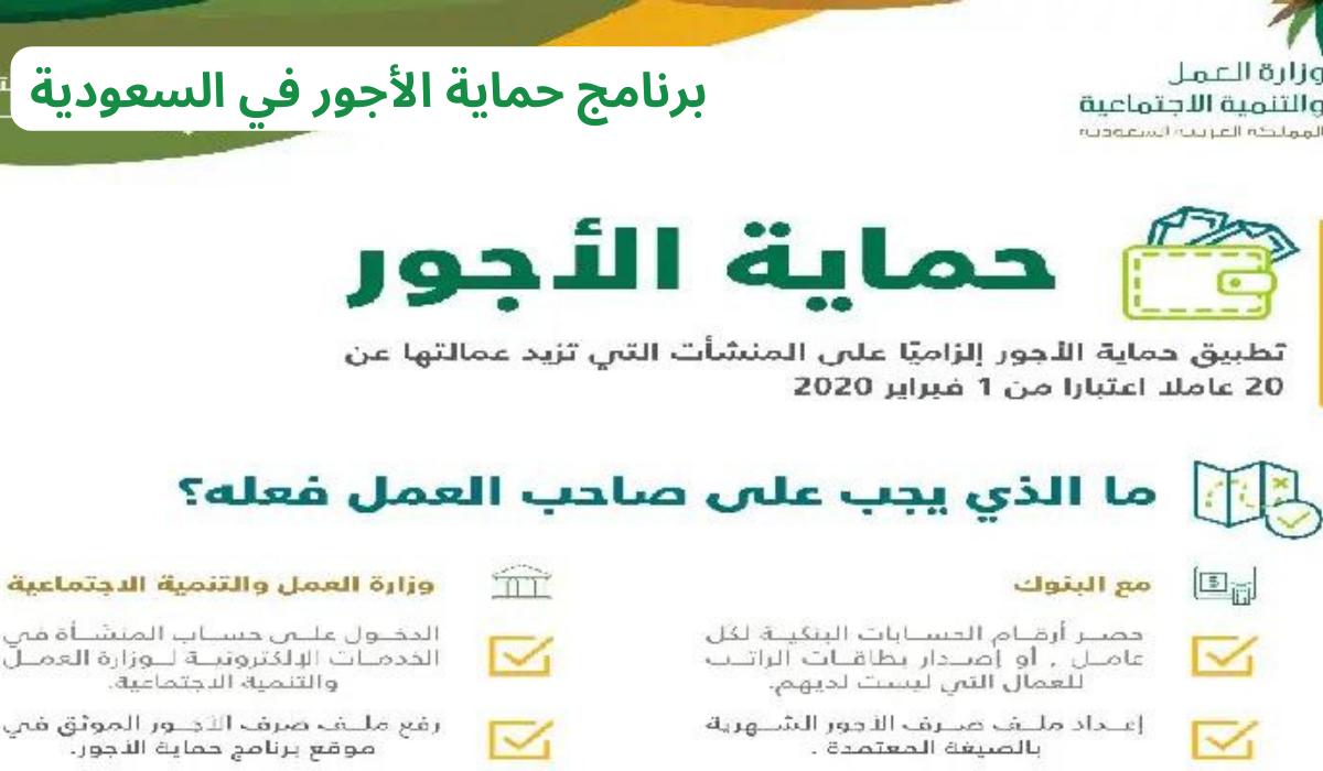 برنامج حماية الأجور في السعودية