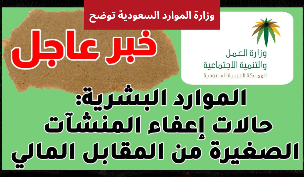 إعفاء المنشات الصغيرة من المقابل المادي