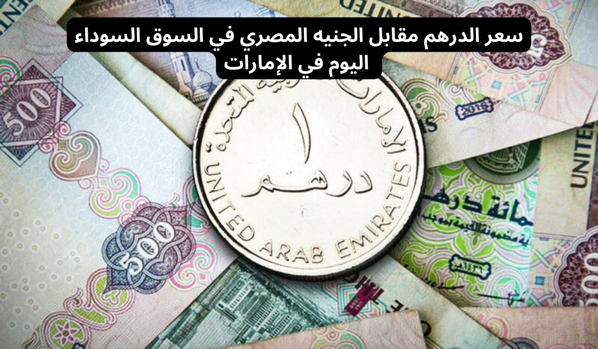 سعر الدرهم مقابل الجنيه المصري  في السوق السوداء اليوم