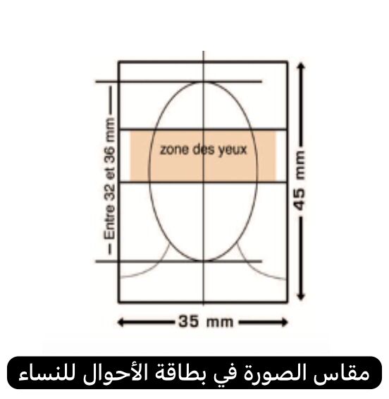 مقاس الصورة في بطاقة الأحوال للنساء
