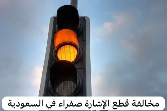 مخالفة قطع الإشارة صفراء في السعودية