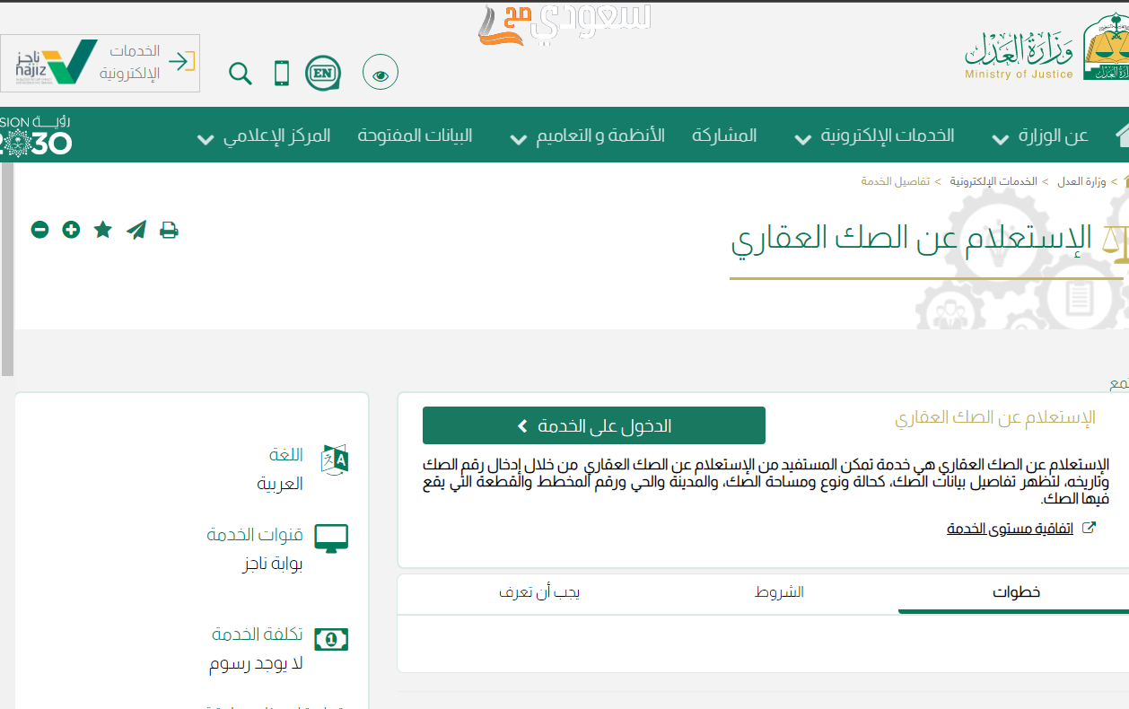 الاستعلام عن الصكوك برقم الهوية او رقم الصك العقاري