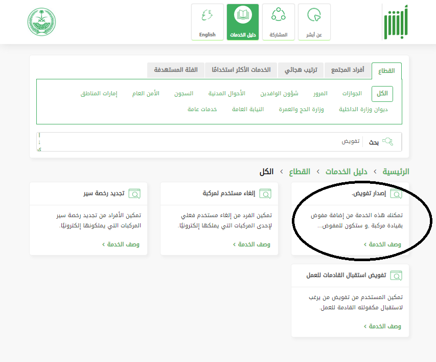 طريقة عمل تفويض مركبة من أبشر.. وشروطها